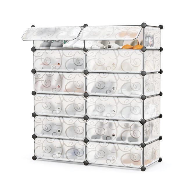 Shoe Rack Organizer 6 Tier Shoe Shelves with Covers