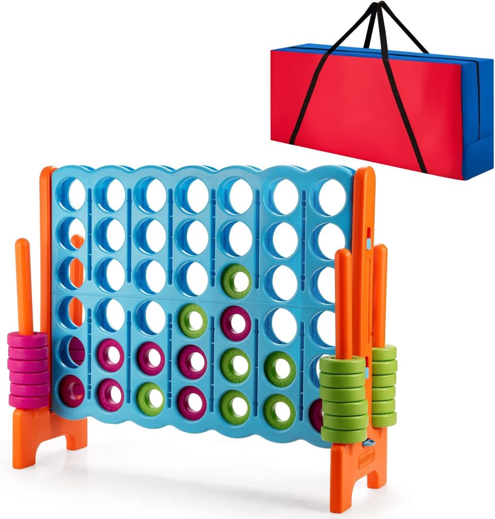 Jumbo 4-to-Score Giant Game Set with Storage Carrying Bag Perfect for Family Game