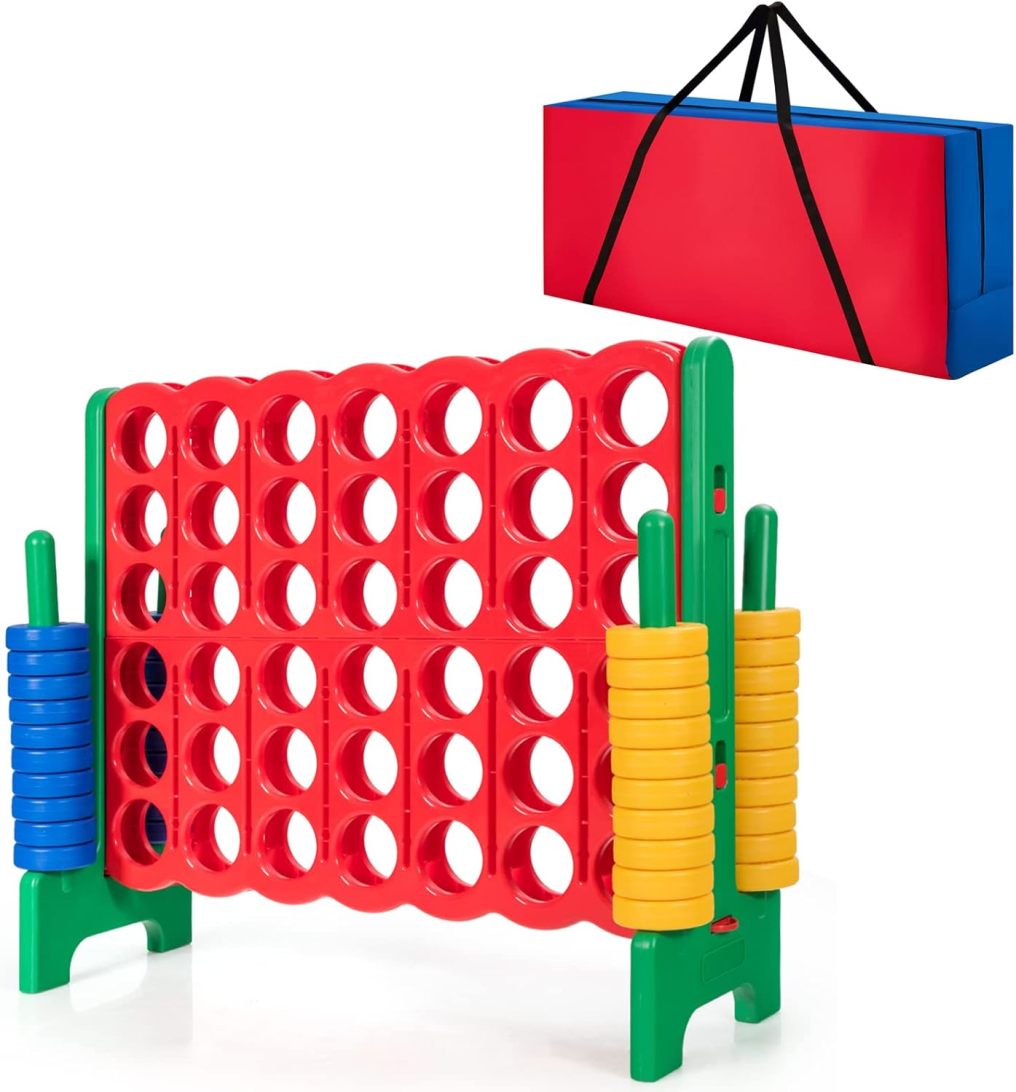 Jumbo 4-to-Score Giant Game Set with Storage Carrying Bag Perfect for Family Game