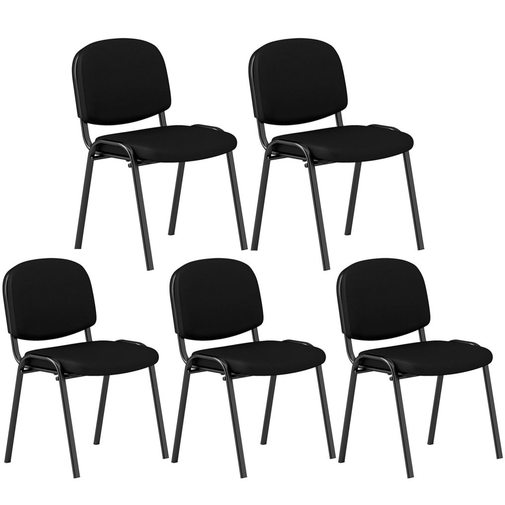 Guest Reception Chairs Set of 5/10 Stackable Conference Chairs
