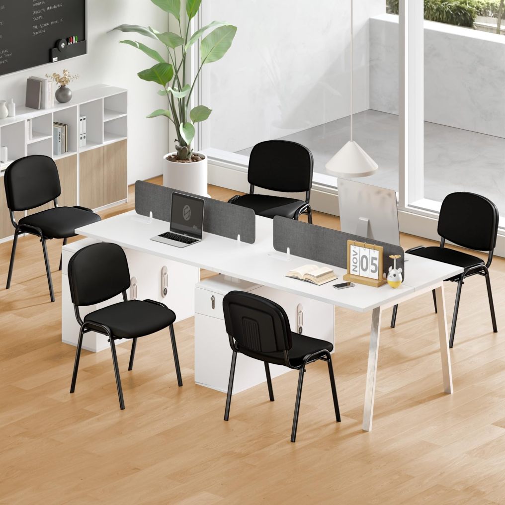 Guest Reception Chairs Set of 5/10 Stackable Conference Chairs