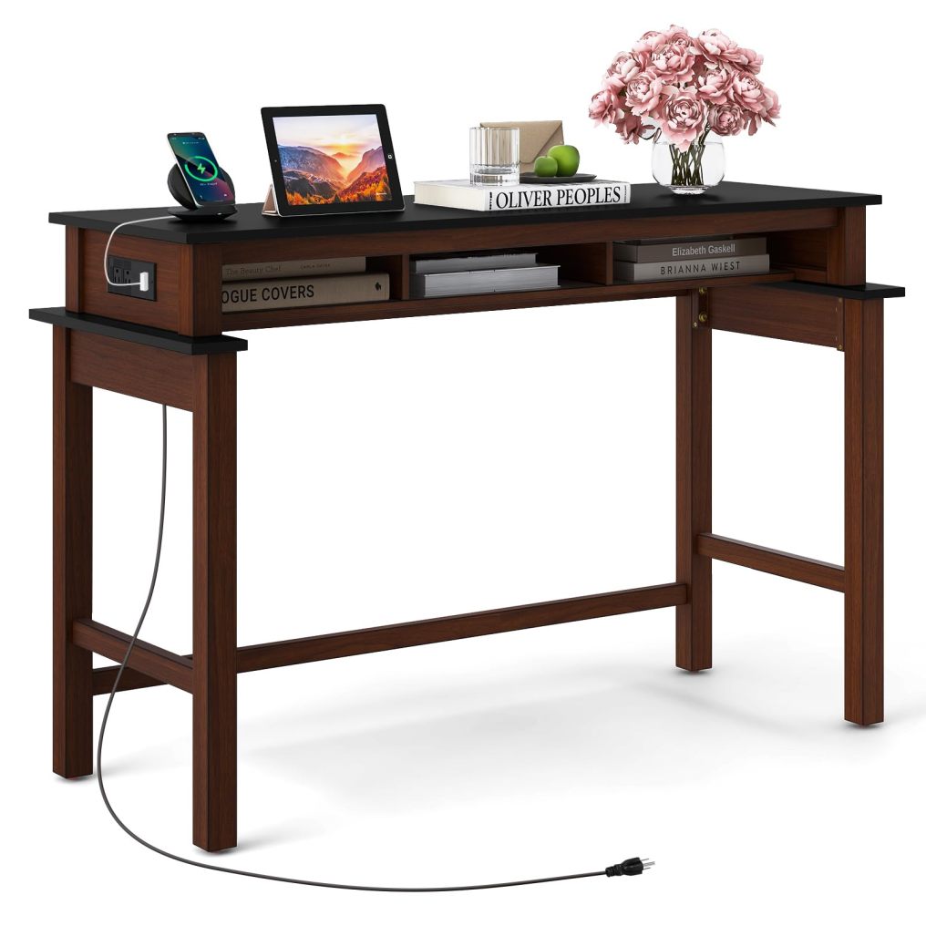 Bar Table with Charging Station 36” Counter Height Table