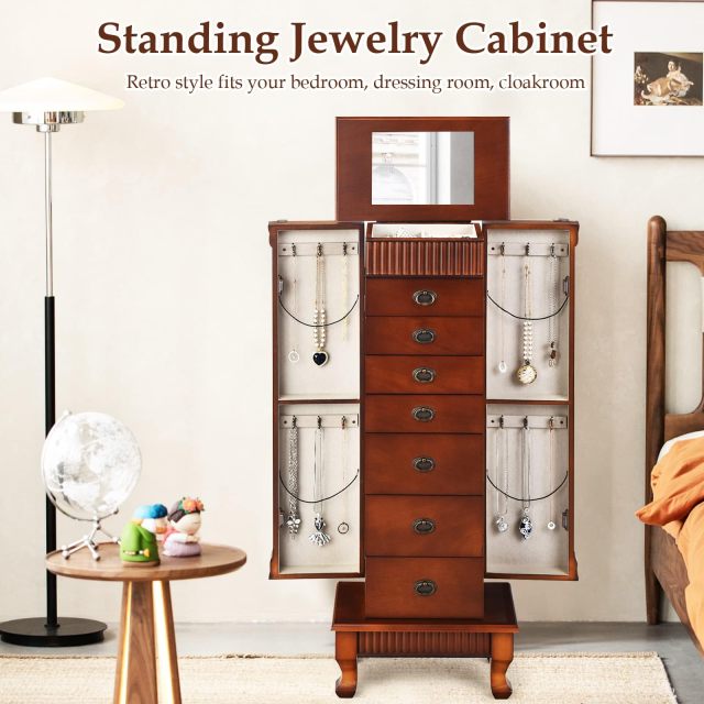 Jewelry Armoire Cabinet with 7 Drawers for Women Girls