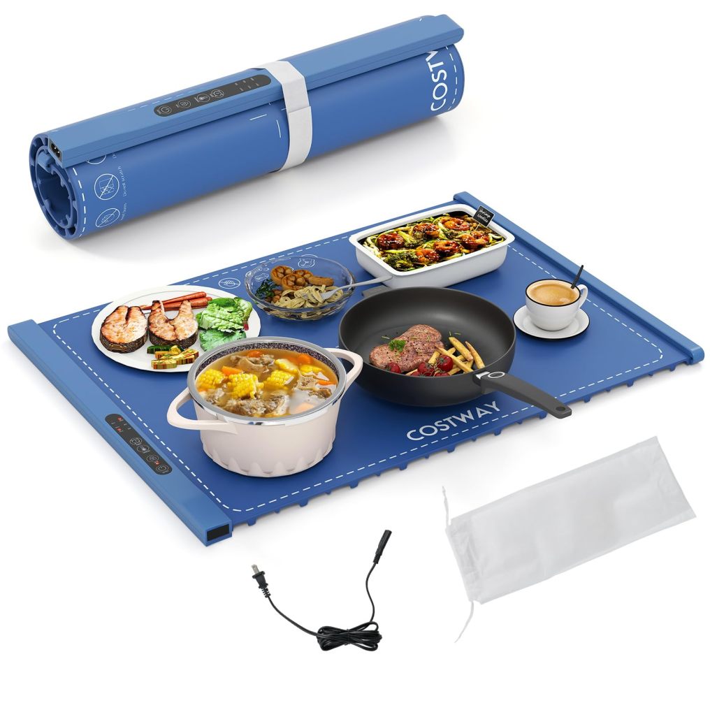 Portable Silicone Heating Mat with 3 Temperature Levels & 4 H Timer