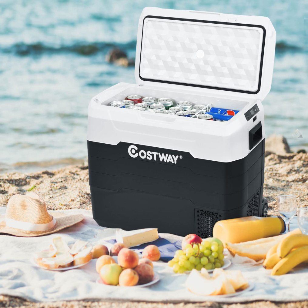 53 Quarts Car Refrigerator Portable | 2-in-1 RV Fridge for Camping Vehicle