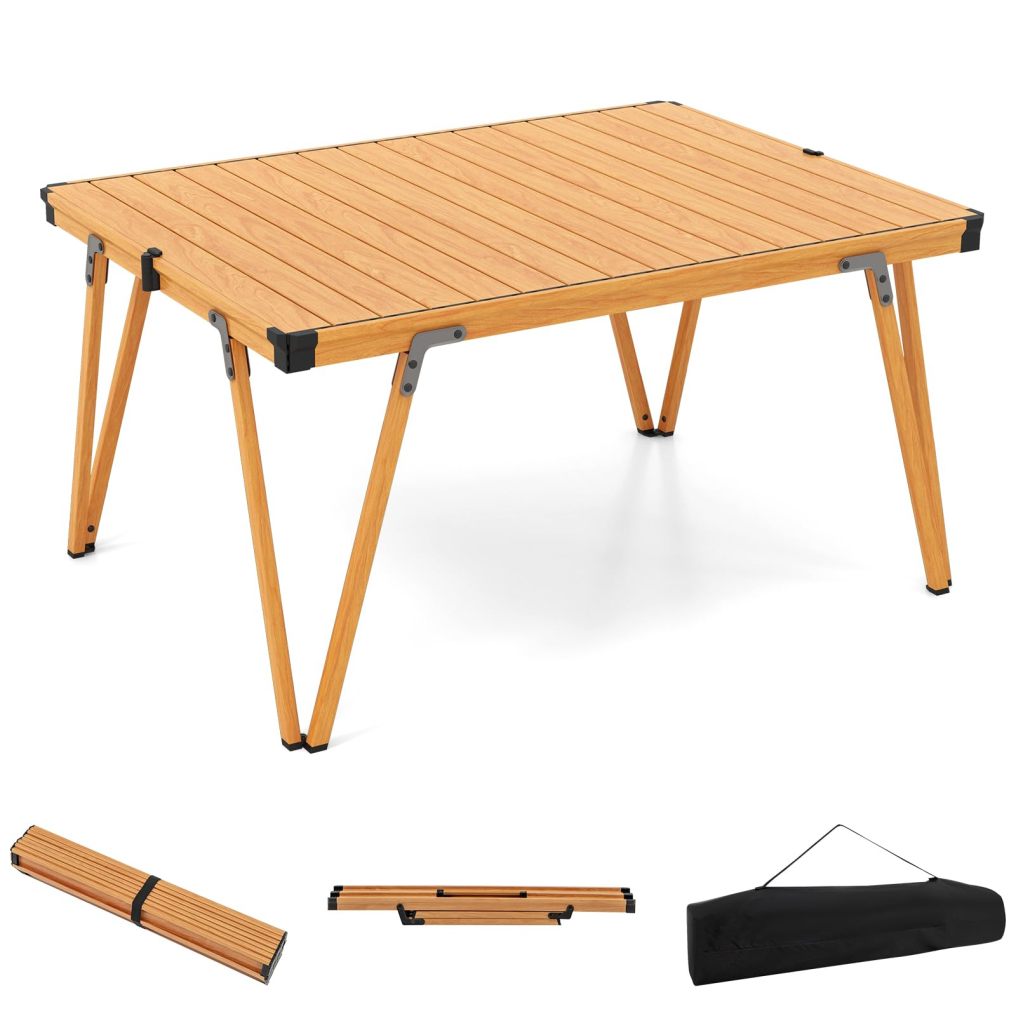 Folding Low Picnic Table Portable Camping Table with Storage Bag