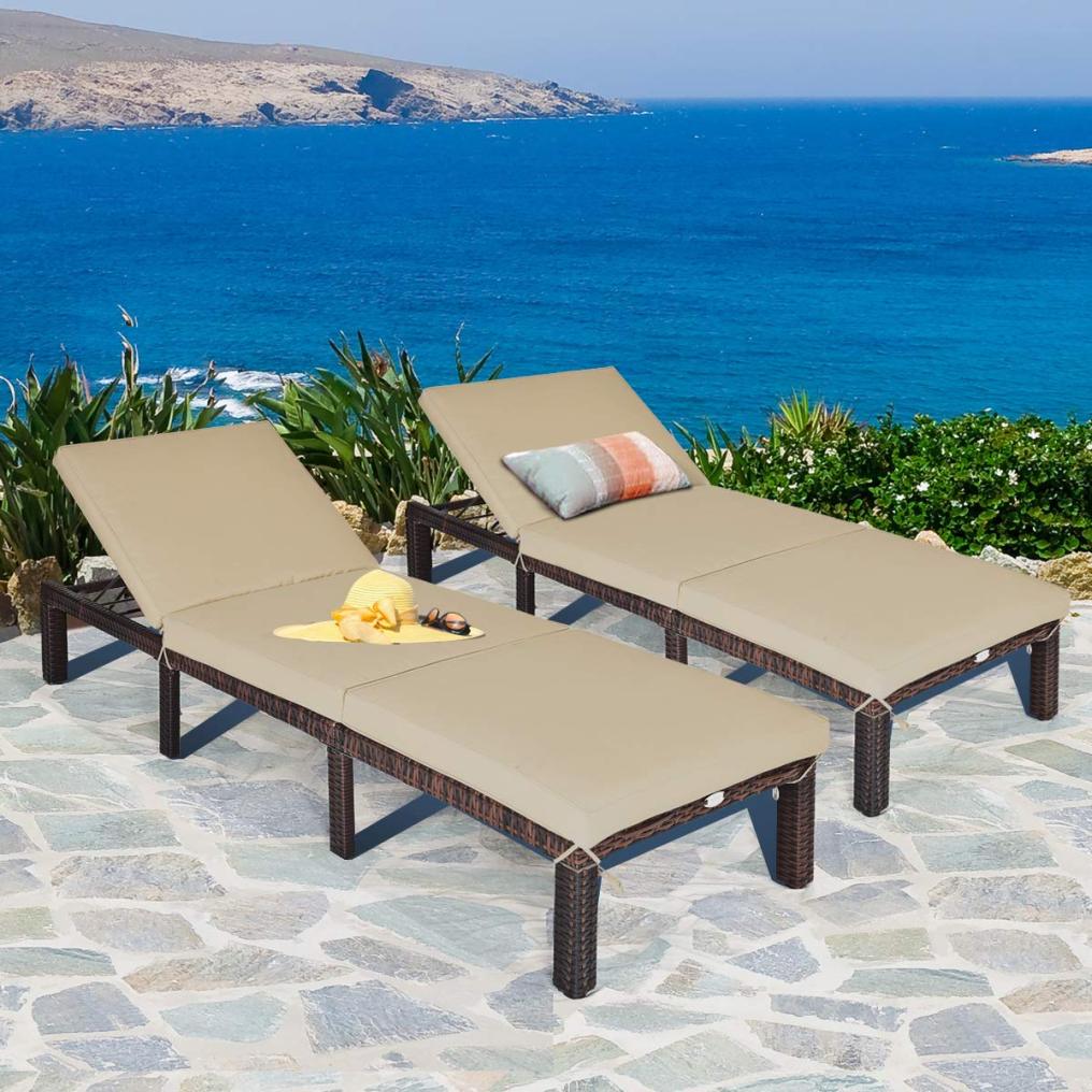 6 Gear Adjustable Chasie Lounge for Backyard