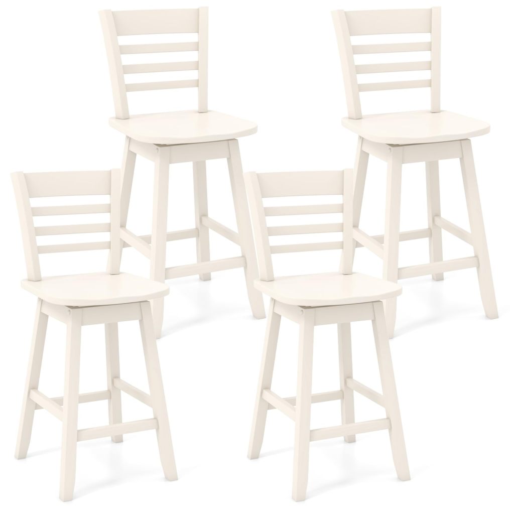 Bar Stools Set of 2/4 24.5 Inch Swivel Counter Height Bar Chairs