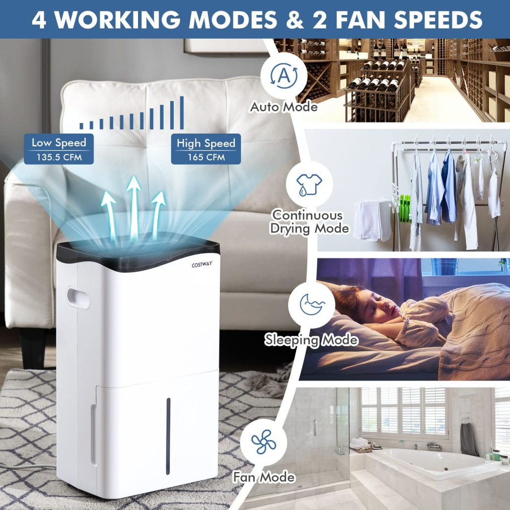 Dehumidifier for Home and Basements, 100 Pint Dehumidifier Rooms up to 5500 Sq. Ft with Smart App & Alexa Voice Control