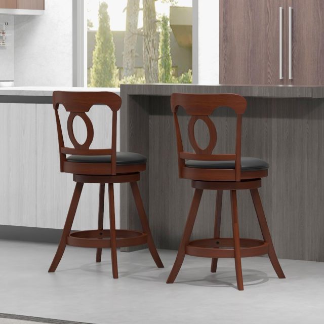 Bar Stools 24 Inch Swivel Counter Height Chairs (Set of 2/4)