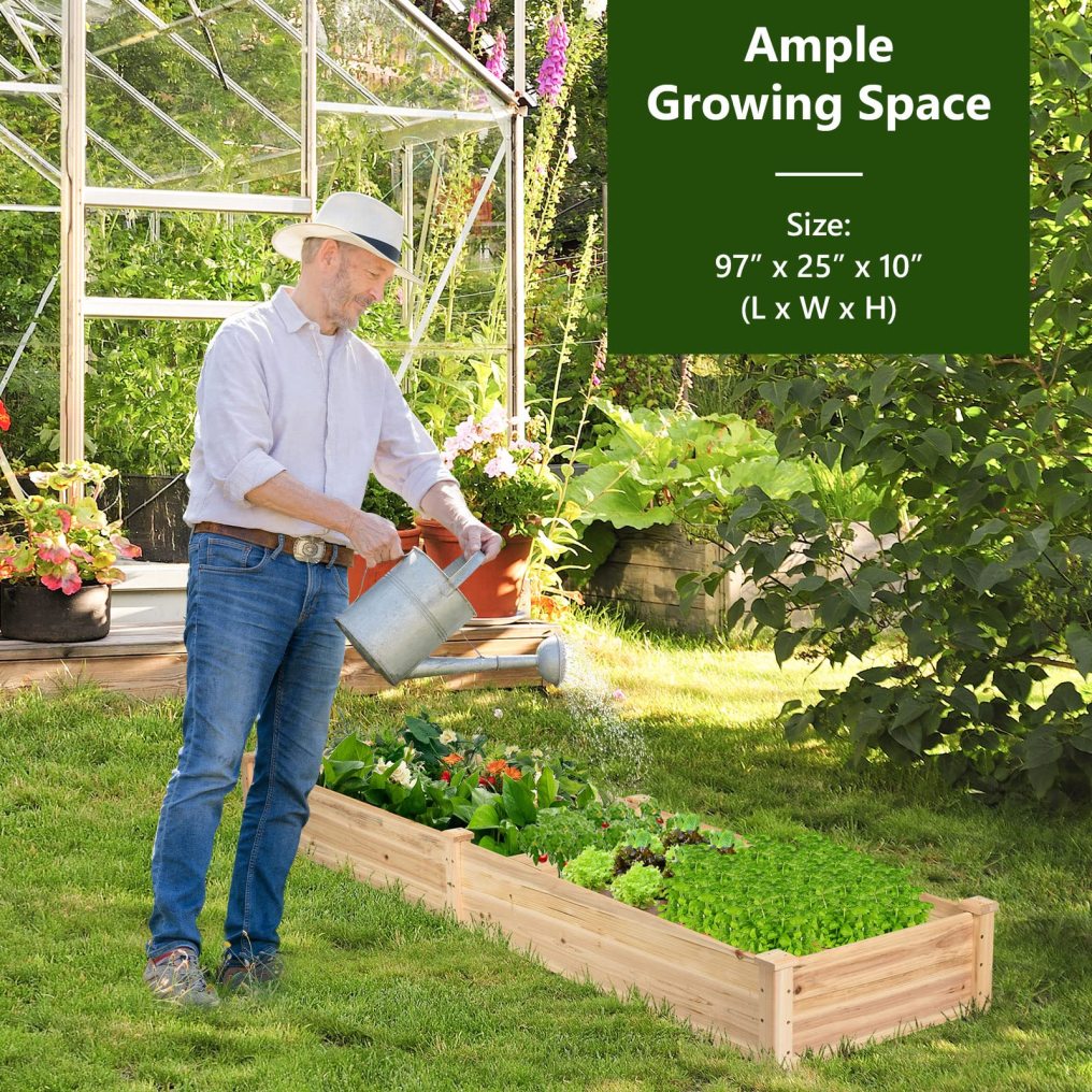 Raised Garden Bed Garden Planting Bed Kit for Outdoor ( 91” x 24” x 9” )