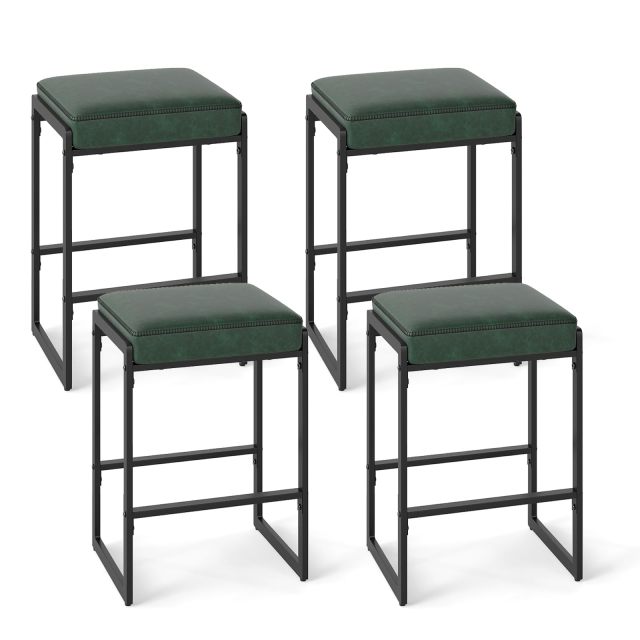Mid-Century Modern 26-inch Backless Counter Height Stools Set of 2/4