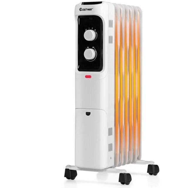 ARLIME 1500W Oil Filled Radiator Heater, Electric Space Heater with 3 Heating Modes, Adjustable Thermostat