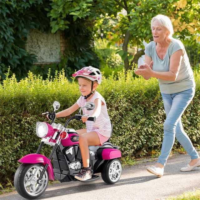 Kids Ride-On Motorcycle, 3-Wheel 6V Battery Powered Chopper Motorcycle with Headlight & Horn, ASTM-Certified Electric Toy for Boys & Girls Gifts h2