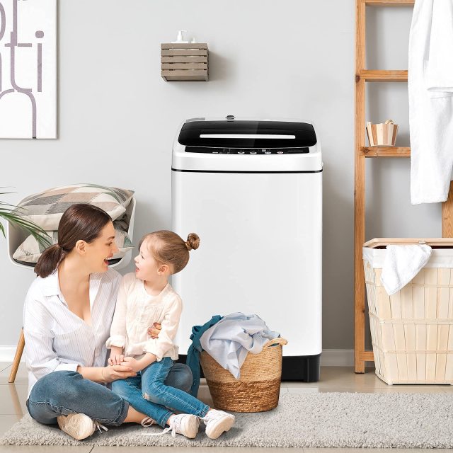 ARLIME 2 in 1 Full-Automatic Washing Machine with 8 Wash Programs, LED Display, 10 Water Levels