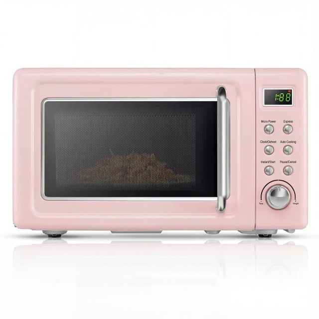 ARLIME 0.7Cu.ft 700W Countertop Microwave with 5 Micro Power Defrost & Auto Cooking Function, LED Display