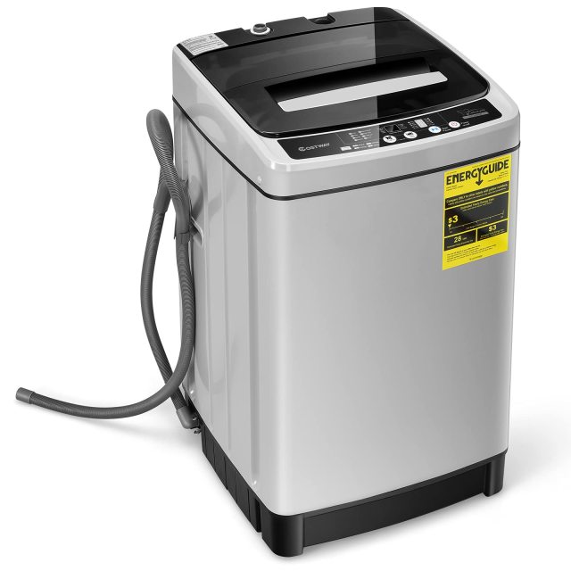 ARLIME 2 in 1 Full-automatic Washing Machine, Washer and Spinner Combo with 8 Wash Programs, LED Display, 10 Water Levels