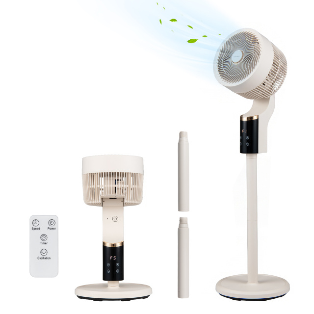 Compact Oscillating Standing Fan with 70° Oscillation and 90° Tilt for Home Office
