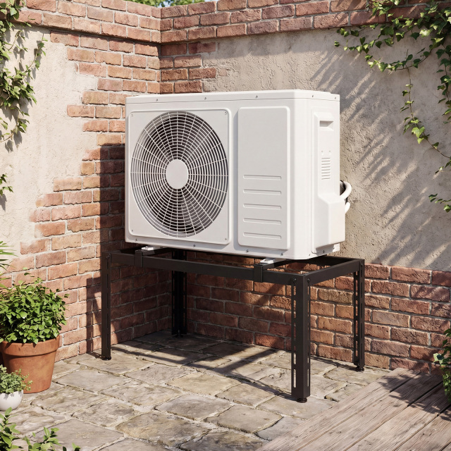 Mini Split Ground Stand Adjustable for 9000-36000 BTU Ductless Air Conditioners Heat Pump