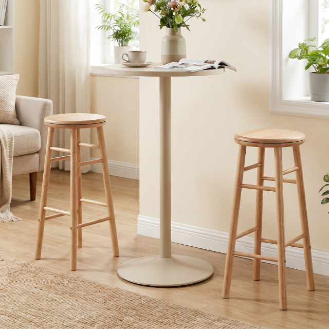 29" Swivel Bar Stools Set of 2/4 with Footrests & Crossbars