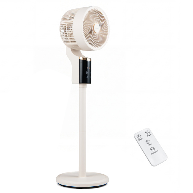 Compact Oscillating Standing Fan with 70° Oscillation and 90° Tilt for Home Office