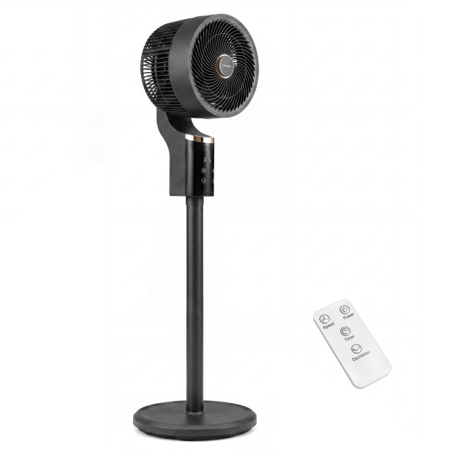 Compact Oscillating Standing Fan with 70° Oscillation and 90° Tilt for Home Office