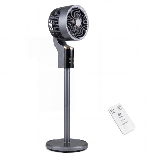 Compact Oscillating Standing Fan with 70° Oscillation and 90° Tilt for Home Office