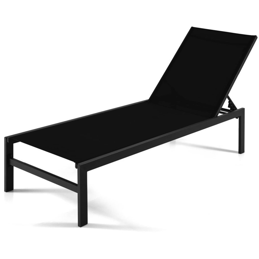 Aluminum Frame Chaise Lounge with 6 Position Adjustable