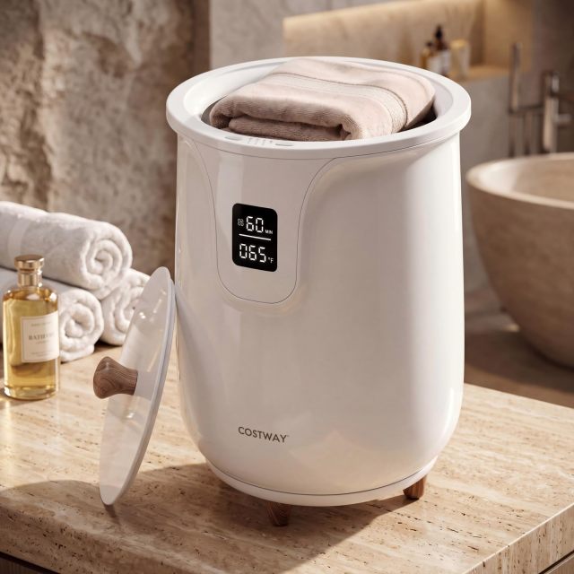 20 L Large Blanket and Towel Warmer with 3 Heat Levels for Bathroom