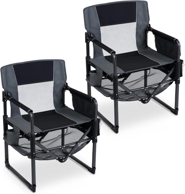 Heavy Duty Outdoor Camping Chair with Cup Holder and Bottle Opener