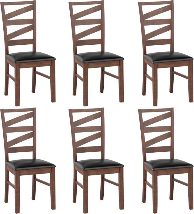 Dining Chairs Set of 2/4/6 Kitchen Side Chairs with Rubber Wood Legs
