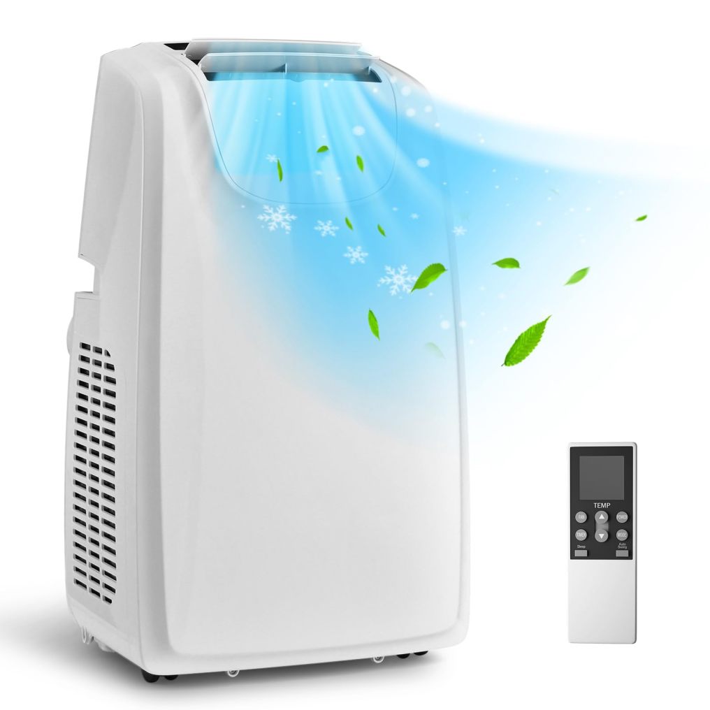 11,500 BTU Portable Air Conditioner, with Dual Hose, Remote Control, Powerful AC Unit Rooms up to 400 Sq.Ft.