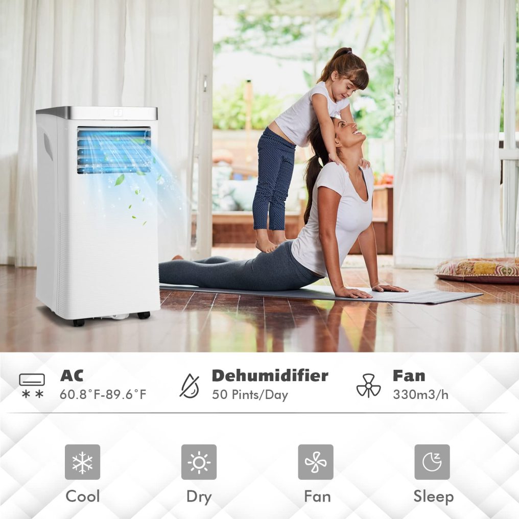 Portable Air Conditioners, ARLIME 8000 BTU 3-in-1 AC Unit with Fan & Dehumidifier