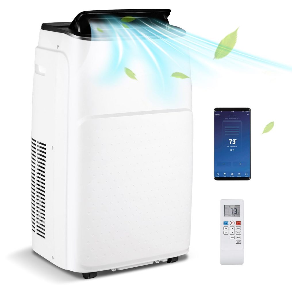 13,000 BTU Portable Air Conditioner, Smart WiFi Enabled AC with App & Voice Control