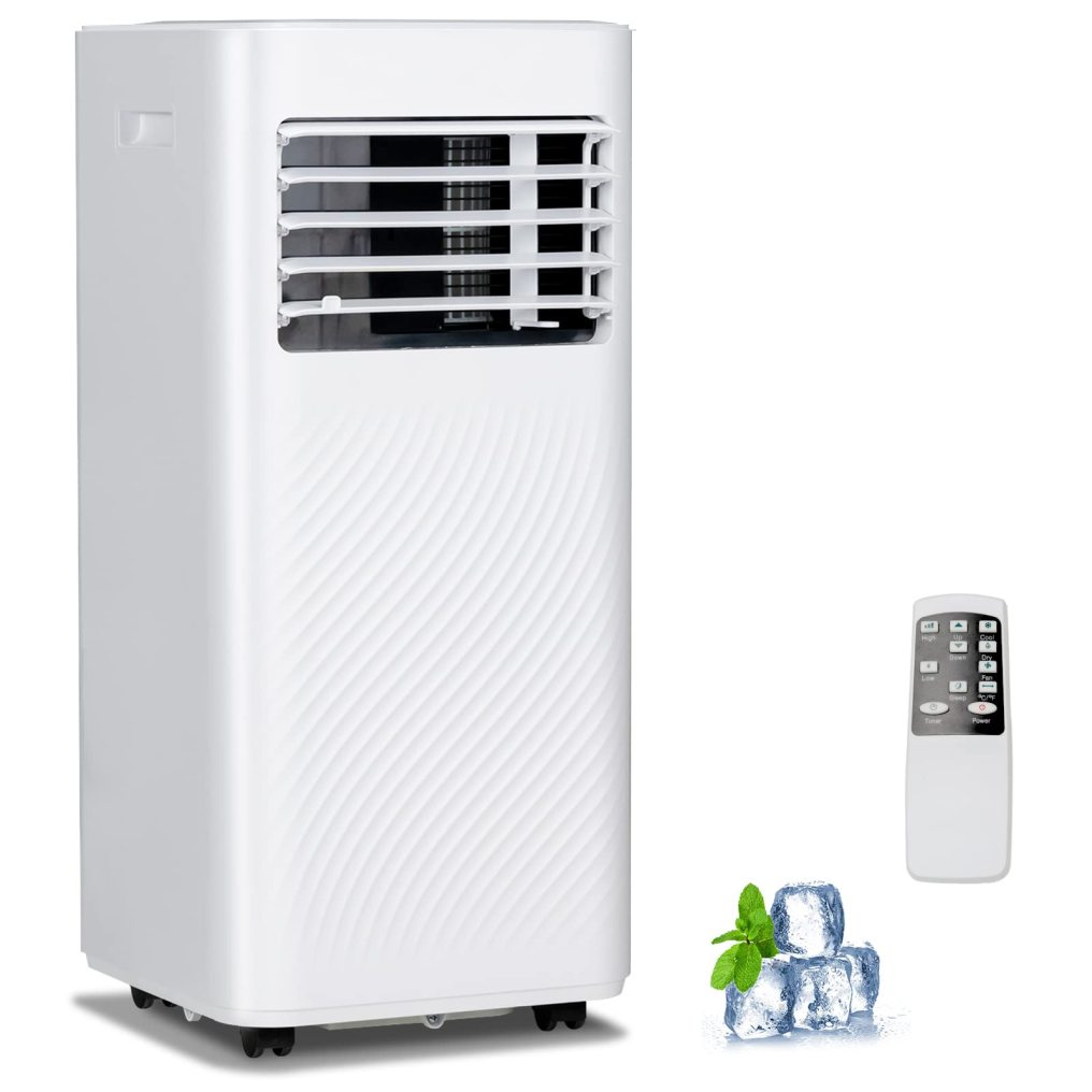 Portable Air Conditioner, 8000 BTU 4-in-1 AC with Cool, Fan, Dehumidifier & Sleep Mode for Rooms up to 250 Sq.Ft