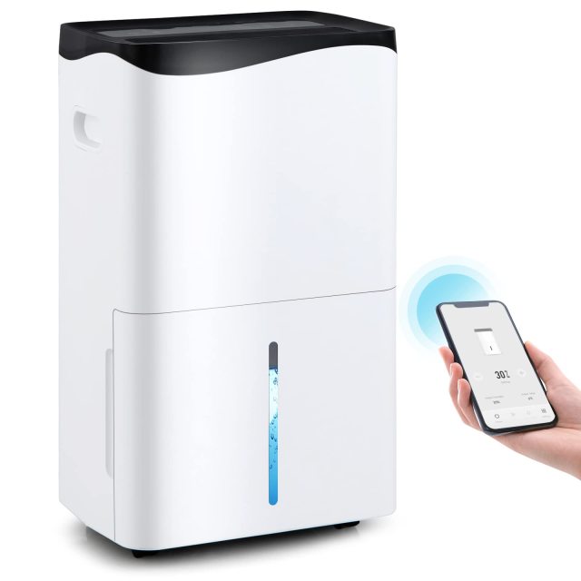 Dehumidifier for Home and Basements, 100 Pint Dehumidifier Rooms up to 5500 Sq. Ft with Smart App & Alexa Voice Control