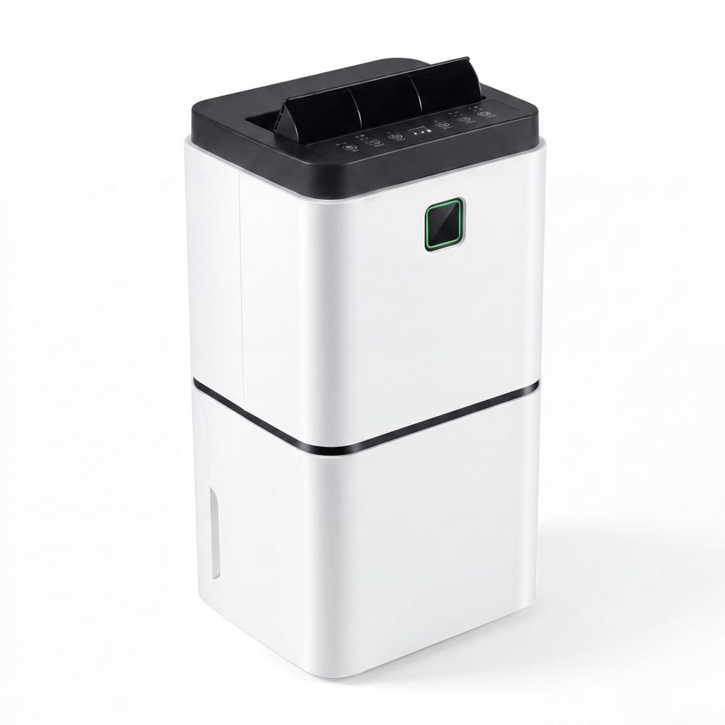 1500 Sq. Ft Dehumidifier for Home & Medium Spaces, Portable 24 Pints Dehumidifier w/ 3 Color LED Light
