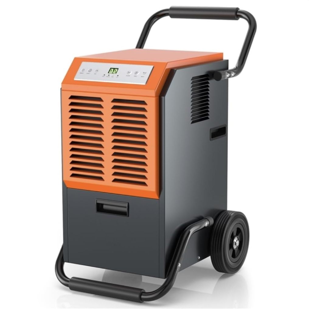 140 pints Commercial Dehumidifier, Industrial Dehumidifier with 1.45 Gallon Water Tank & Drainage Pipe