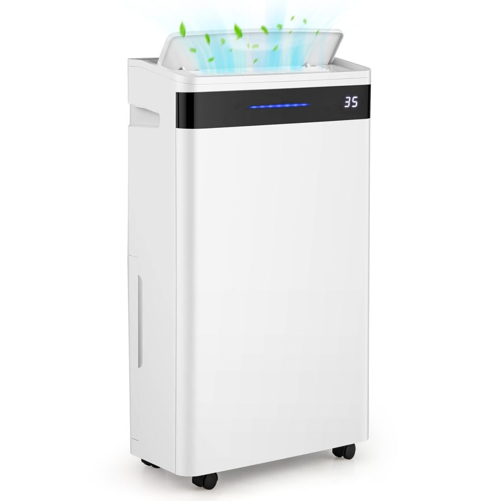 57 Pint Dehumidifiers for Basements 3-Color Humidity Indicator